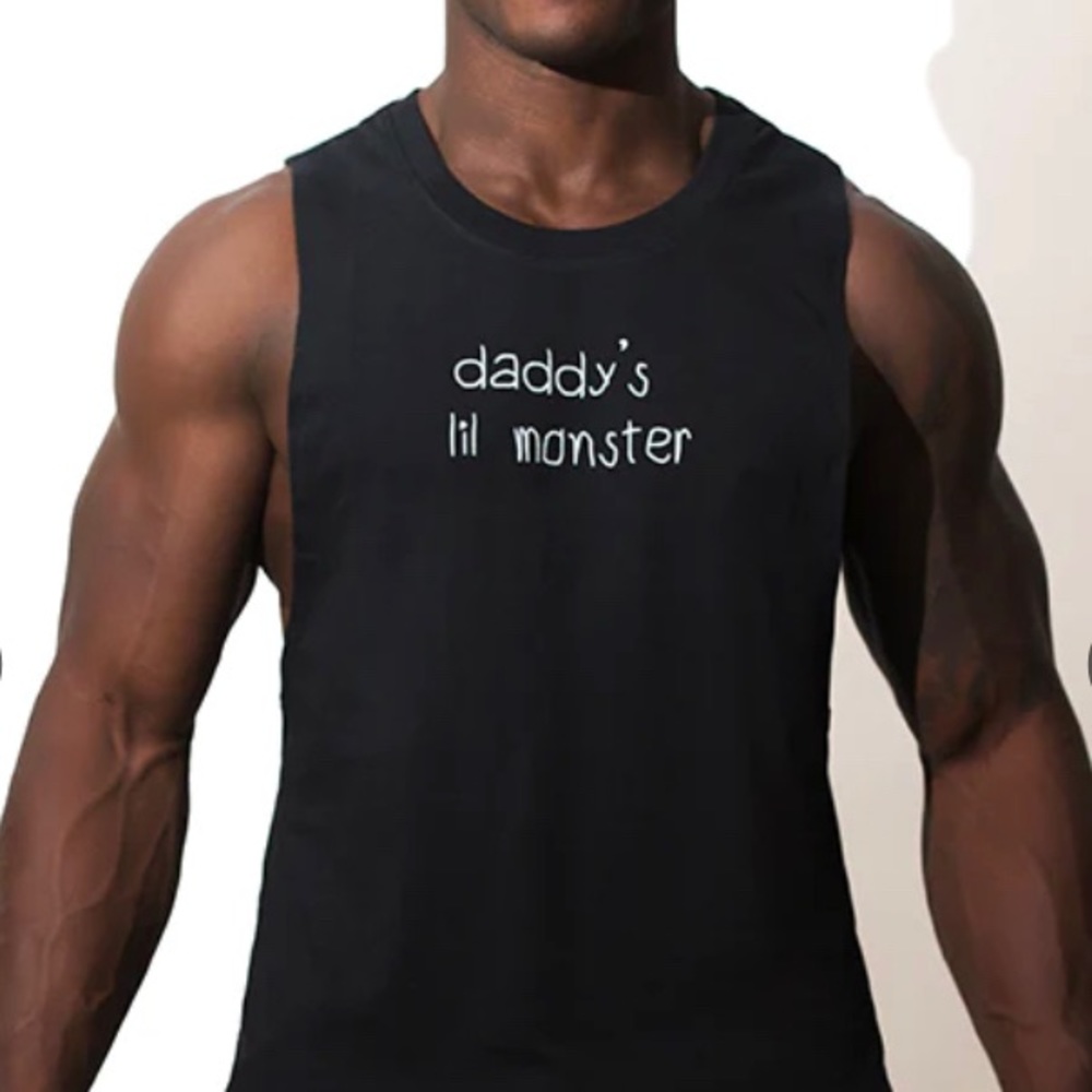 NWT JJ Malibu Bad Boy Tank Top Daddy’s Lil Monster Black Muscle Tee Size XL